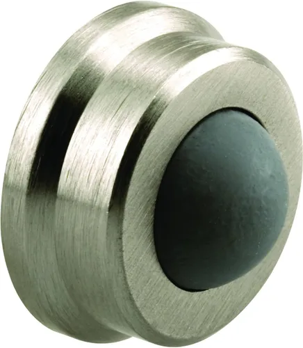 Vista 10 de Prime-Line J 4647 - Tope de pared con parachoques convexo, latón fundido, cromo cepillado, 1 pulgada (paquete individual)