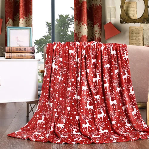 Vista 33 de Elegant Comfort - Manta de vellón muy suave y aterciopelada, con estampado navideño, a cuadros escoceses, de 50 x 60 pulgadas (búfalo negro)
