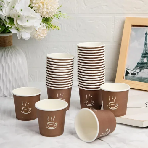 Vista 5 de Gerrii 1000 tazas de café pequeñas de papel para expreso, desechables, mini tazas calientes y frías para viajes, fiestas, té, baño, picnic, eventos