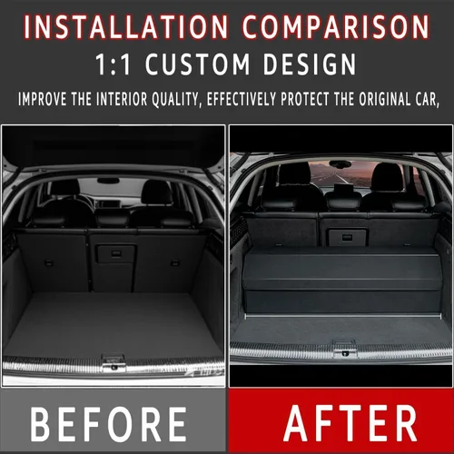 Vista 2 de Organizador plegable para maletero de automóvil, ajuste personalizado para Toyota Camry 2018-2025 Sedán, 30.7 x 11 x 11 pulgadas, caja