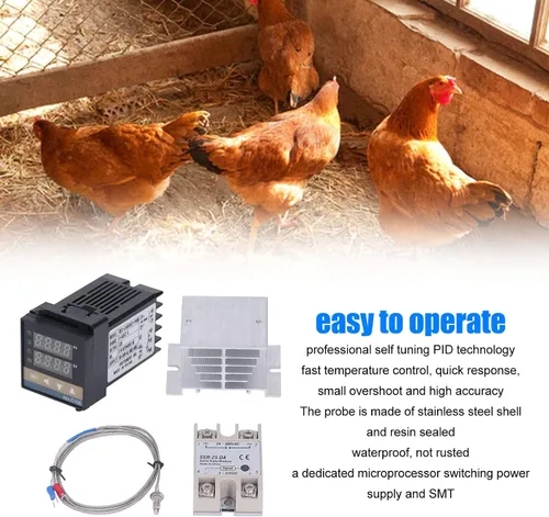 Vista 7 de Rex C100 Controlador de temperatura Pid Controladores de temperatura Kit 32.0-752.0 °F Impermeable Alta Precisión Rex C100 Controlador