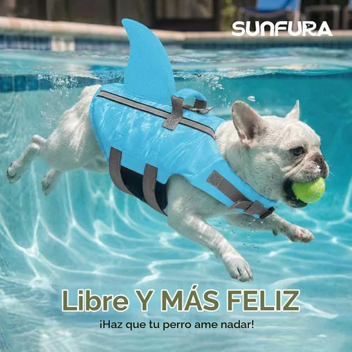 Vista 2 de Chaleco salvavidas para perros pequeños, chaleco salvavidas para Chaleco de natación para perros de alta flotabilidad con asa de rescate