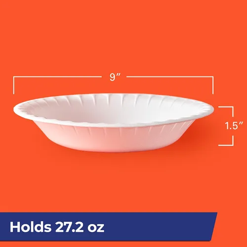 Vista 2 de Hefty Everything - Cuencos de espuma, 9 pulgadas de diámetro, capacidad de 28 onzas, 20