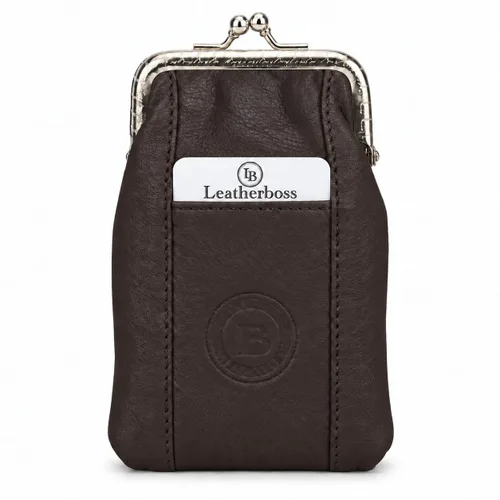 Vista 16 de Funda para cajetilla de cigarrillos de cuero con bolsillo para mechero, regular o 100 unidades, de Leatherboss (negro)