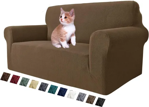 Vista 83 de MAXIJIN Funda elástica para silla con brazos, 1 pieza para sofá o silla de estar, funda antideslizante (31-46 pulgadas), protector de muebles que se