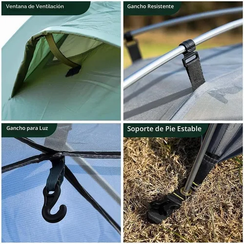 Vista 4 de MC TOMOUNT - Tienda de campaña ligera impermeable para 1-2 personas
