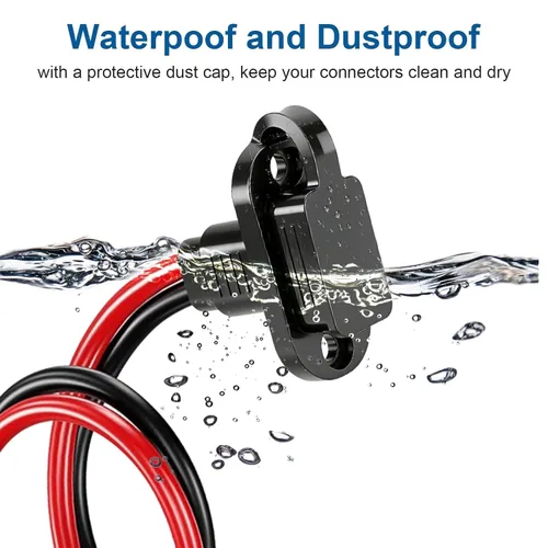 Vista 6 de Linkstyle 2 piezas de enchufe de alimentación SAE de 1 pie 10 AWG puerto de pared lateral a conector de junta tórica, cable de extensión SAE