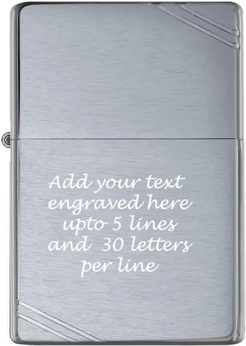 Vista 31 de Mechero personalizado Zippo Classic resistente al viento con grabado (1941 Negro Hielo)