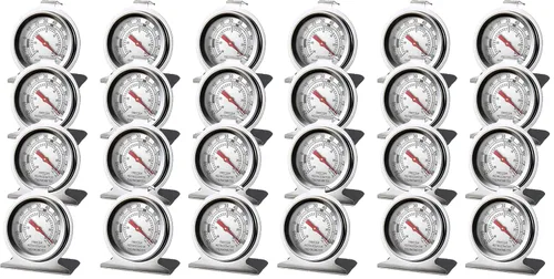 Vista 6 de Termómetro de acero inoxidable para refrigerador y congelador, termómetro de esfera grande (paquete de 12)