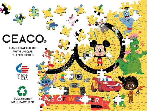Vista 5 de Ceaco - 100 aniversario de Disney - 100 años de maravilla - Rompecabezas de 300 piezas de gran