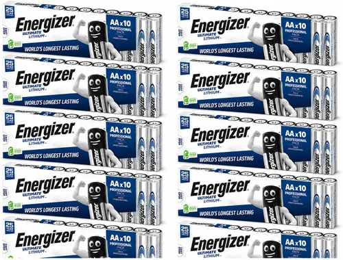 Vista 10 de Energizer Ultimate Lithium AA Baterías (Paquete de 2), Baterías de Litio Doble A de 1.5V