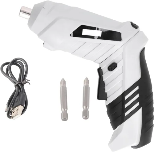 Vista 9 de Destornillador eléctrico, juego de destornilladores inalámbricos con 2 puntas, destornillador eléctrico de mano para reparación de perforación, kit
