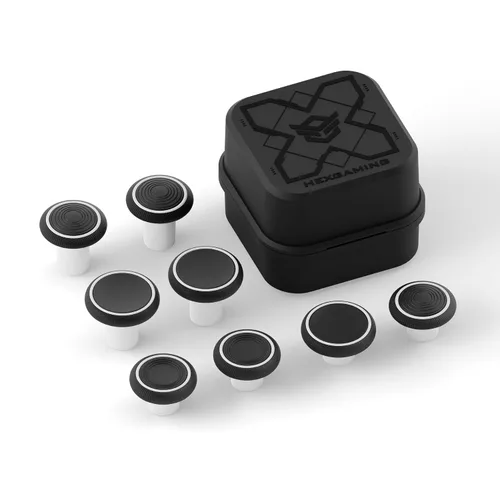Vista 11 de HEXGAMING Palancas de repuesto de 2 alturas abovedadas y cóncavas para controladores Phantom y Ultimate Pro - Parte base no está incluida