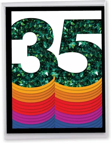 Vista 13 de NobleWorks - Tarjeta de felicitación de 30 aniversario con sobre de 8.5 x 11 pulgadas para hombres, mujeres - Jumbo 30 años de matrimonio - Big 30