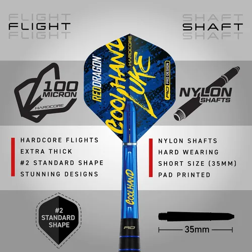 Vista 3 de RED DRAGON Darts - Professional Player - Brass Darts Set with Flights and Shafts (Stems)