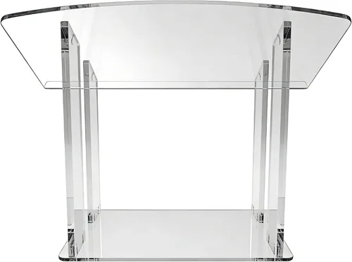 Vista 4 de ¡Artículo devuelto! FixtureDisplays® Mesa Acrílico Plexiglás Podio Púlpito Atril Lucite Transparente RTN1803-6-NPF