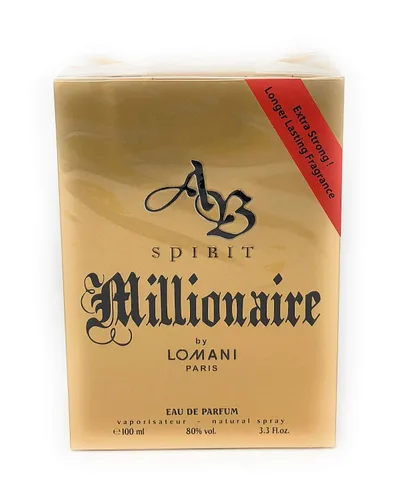 Vista 4 de Lomani Ab Spirit Millionaire - Eau de Toilette en espray para hombre, color dorado, 3.3 onzas