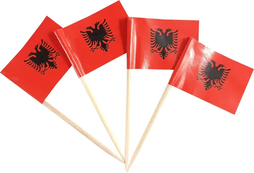 Vista 29 de JBCD Bandera afroamericana con palillo de dientes panafricano, mini banderas negras de liberación para cupcakes, 200