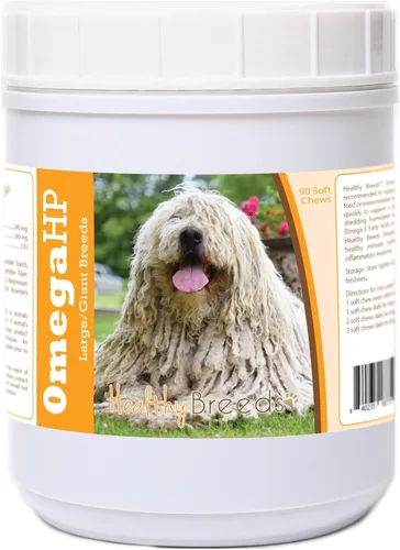 Vista 196 de Healthy Breeds Affenpinscher Omega HP - Masticables suaves para piel y pelaje, 60