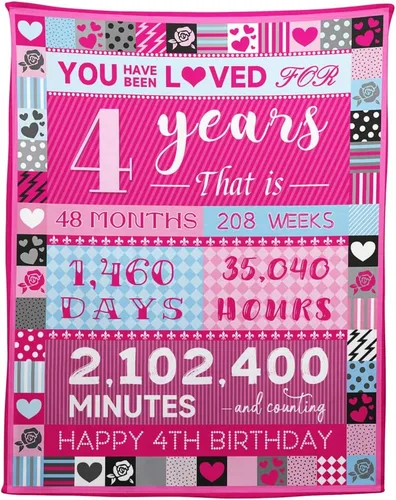 Vista 19 de YISUMEI Pink Love Rose Elements - Manta de cumpleaños para niña de 2 años, 50 x 60 pulgadas, moderna, multiusos, lavable a máquina