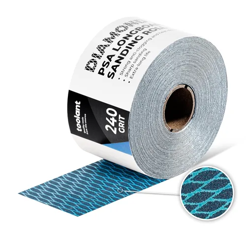 Vista 8 de toolant Rollo de papel de lija con forma de diamante de grano 60, 2-3/4 pulgadas de ancho, 10 yardas de largo Longboard, papel de lija autoadhesivo