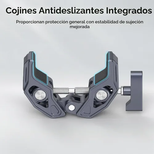 Vista 5 de SMALLRIG Abrazadera en forma de cangrejo, soporte para cámara, 1/4"-20, 3/8"-16 agujeros roscados, carga útil de 7.7lbs/3.5kg, compatible