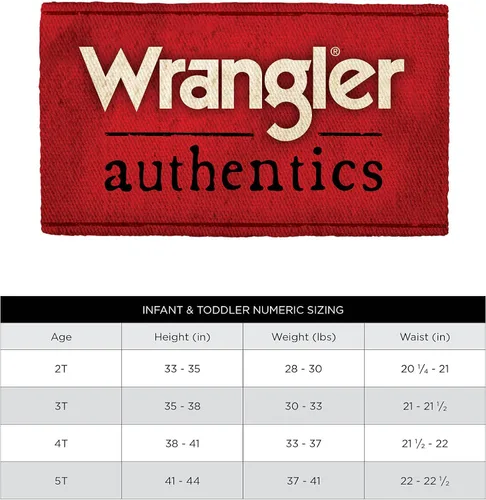 Vista 4 de Wrangler Authentics Total de mezclilla clásica para niños, Oro