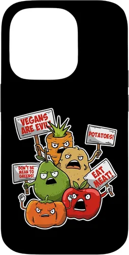 Vista 17 de iPhone 16 Veggie Protest Funny Sayings Vegetable Puns Vegan Jokes Gift Case