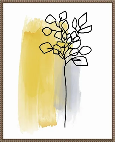 Vista 7 de Amanti Art Framed Canvas Wall Art 20x16 Botanique en Gris 3 by Bronwyn Baker, Framed Wall Art Canvas, Abstract Artwork, Traditional Decor, Small