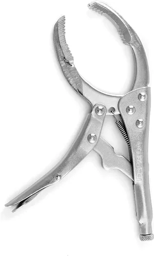 Vista 2 de QWORK Alicates de llave de filtro de aceite con agarre de bloqueo, herramienta de llave de extracción de acero de aleación de 9 pulgadas, se adapta