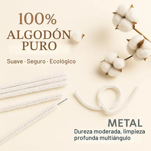 Vista 3 de Limpiadores de pipas para fumar, mezcla de varillas de algodón, boquilla de humo de tabaco, herramienta de limpieza conveniente