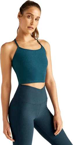 Vista 2 de Beyond Yoga Camiseta sin mangas de espalda cruzada delgada Spacedye para mujer