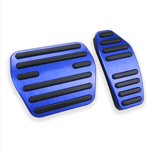 Vista 9 de LEXLEY 2 almohadillas antideslizantes de aluminio para pedal de freno de gas, cubiertas de pedal de acelerador sin perforación para Nissan Altima