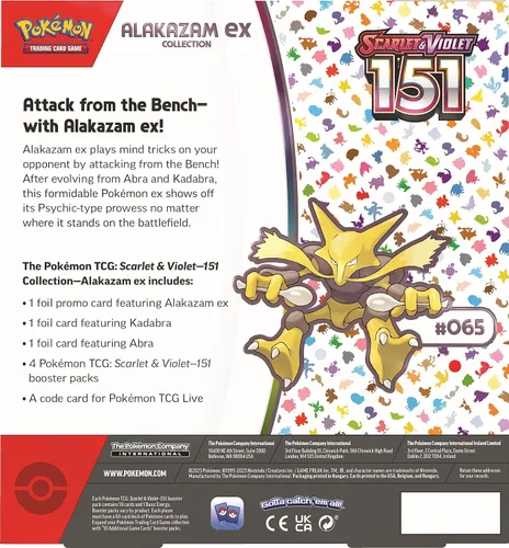 Vista 3 de Pokemon TCG Escarlata y Violeta 3.5 Pokemon 151 Alakazam Ex Caja