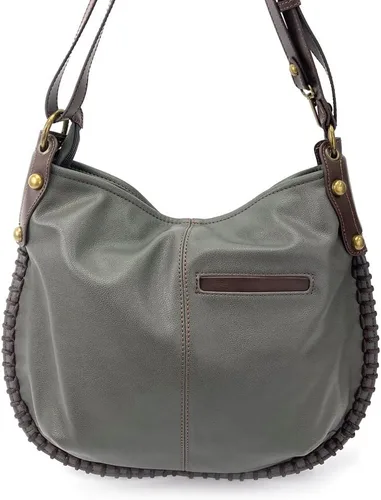 Vista 2 de CHALA Bolso de mano con encanto, cruzado o hombro, convertible grande, color marrón