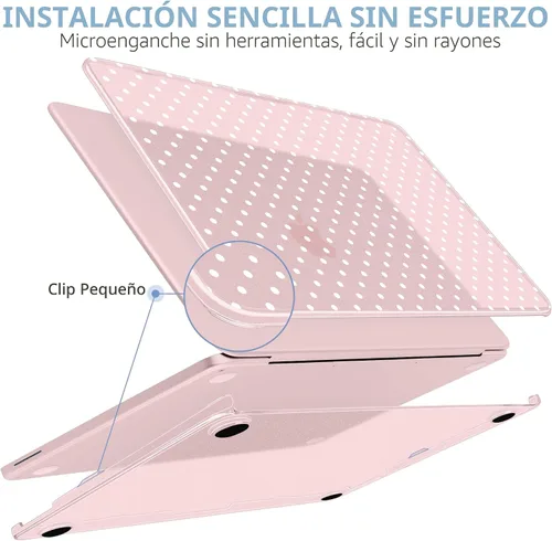 Vista 5 de MEEgoodo Funda estampada para MacBook Neo de 13 pulgadas versión 2026 (compatible con el modelo A3404), funda rígida para laptop con funda