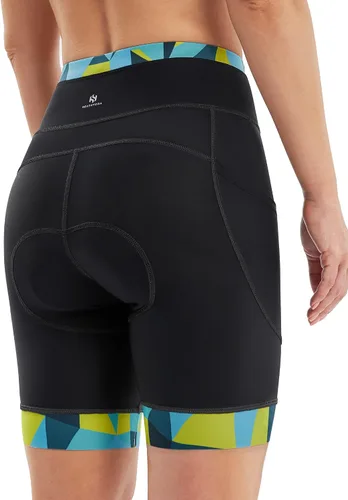 Vista 3 de Heathyoga 4D Padded Bike Shorts Women Cycling Shorts with Padding Biker Biking Bicycle Shorts with Pockets for Women