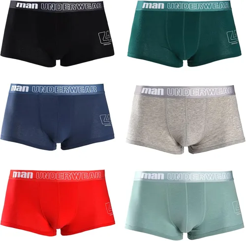 Vista 8 de HUOPAOSHUO Ropa interior para hombre transpirable ropa interior de algodón suave paquete múltiple