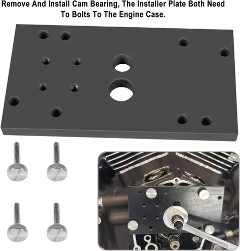 Vista 5 de Kit de herramientas instalador de cojinetes de agujas de árbol de levas interior M8 y extractor de extracción apto para Harley Davidson Milwaukee