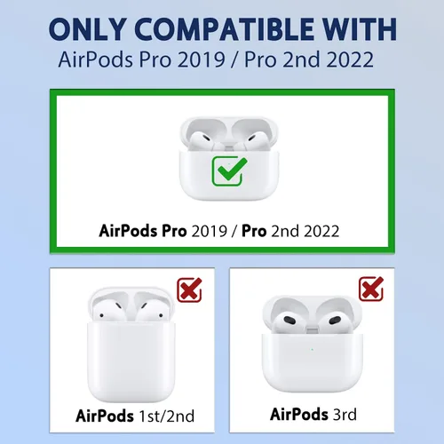 Vista 2 de Besoar Funda para AirPods Pro 2019/Pro 2 2022 de dibujos animados Kawaii de silicona para Apple AirPod Air Pods Pro, diseño fresco, único