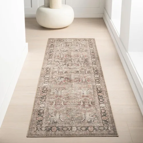Vista 45 de nuLOOM Aether - Alfombra de área con medallón marrón, 8 x 10 pies Éter Marrón