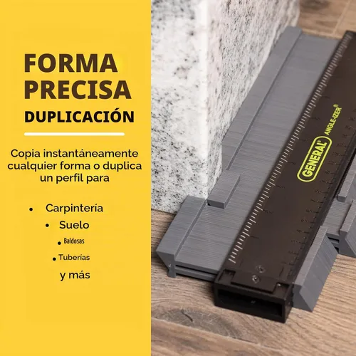 Vista 2 de General Tools Medidor de Contorno 833 - Buscador de Ángulo de 10" Herramienta para Mejoras del Hogar - Gadgets para Hombres