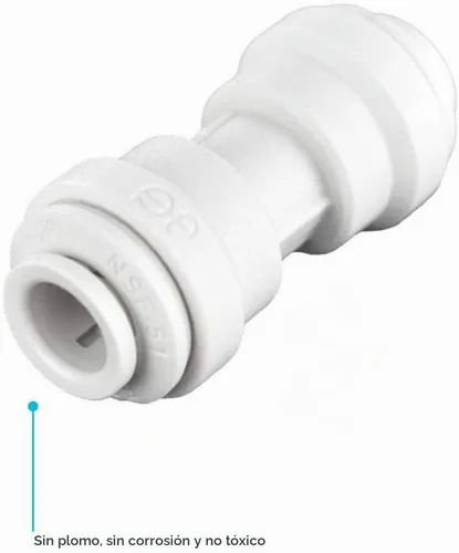 Vista 2 de John Guest Speedfit - Conector recto de unión OD de 1/4 pulgadas, empuje para conectar la instalación de plomería de plástico, PP0408WP