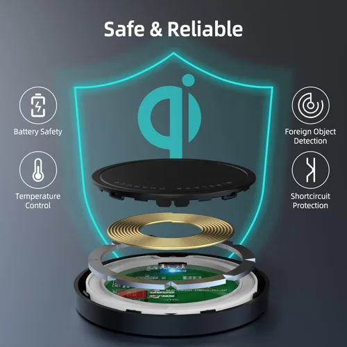 Vista 4 de Cargador inalámbrico magnético para iPhone 15W Max Fast Mag-Safe almohadilla de carga inalámbrica compatible con iPhone 16/16 Plus/16 Pro/16 Pro