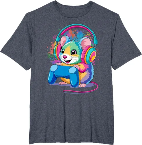 Vista 45 de Mouse Gaming Animal Video Games Funny T-Shirt