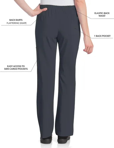 Vista 3 de Landau Women's Urbane Performance Tailored Fit Stretch 6-pkt Cargo Scrub Pants 9312