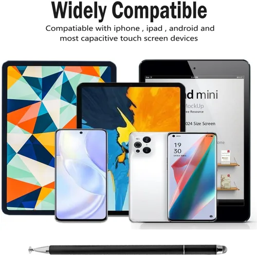 Vista 7 de Bolígrafos Stylus para iPad, Luntak 3 en 1 Bolígrafo de Punta, Punta de Fibra y Disco Transparente Stylus Capacitivo Lápiz iPad para Apple
