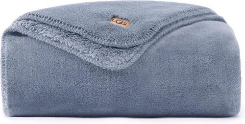 Vista 14 de UGG Whitecap Queen - Manta de forro polar de felpa, 90 x 90 pulgadas, color Se adapta a camas de tamaño Queen y Matrimonial, suave forro polar