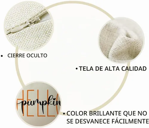 Vista 6 de Fundas de almohada naranjas de otoño de 12 x 20 pulgadas, paquete de 2 fundas de almohada decorativas rectangulares/lumbar, fundas de cojín de Hello
