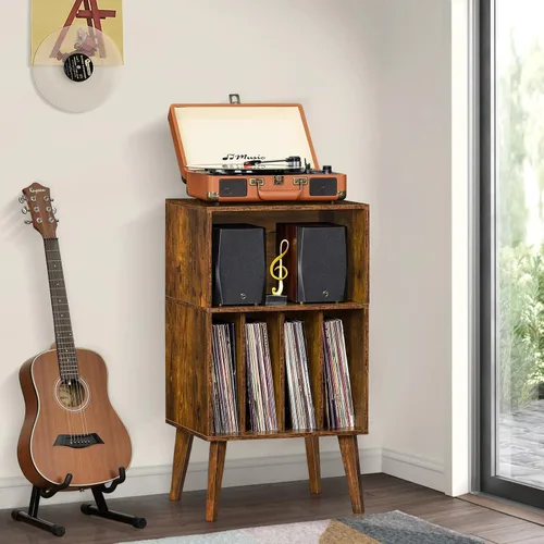Vista 35 de Lerliuo - Soporte para tocadiscos, soporte para tocadiscos negro con capacidad para hasta 160 álbumes